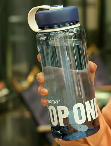 Image of THE VENTI SHOTAY COOL Unbreakable Water Bottle with Sipper BPA Free Tritian, Leak-Proof Water Bottle Ideal for Office, Sports, School, Gym (1Ltr-Blue)
