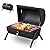 VINGLI Portable Charcoal Grill with Thermometer & Wooden Handle, Multi-functional Metal Compact Tabletop BBQ Outdoor Charcoal Grill for Camping Travel Picnic Patio