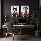 Zoom IMG-1 ritratto quadro personalizzato cane gatto Zoom IMG-1 ritratto quadro personalizzato cane gatto