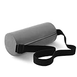 Dermalyx Lendenwirbelstützkissen per sedile ufficiali e auto, cuscino erogonomico lordosi con cintura, cuscino lombare attivo respiro supporto ronco cubetti 32x12 cm (Gri