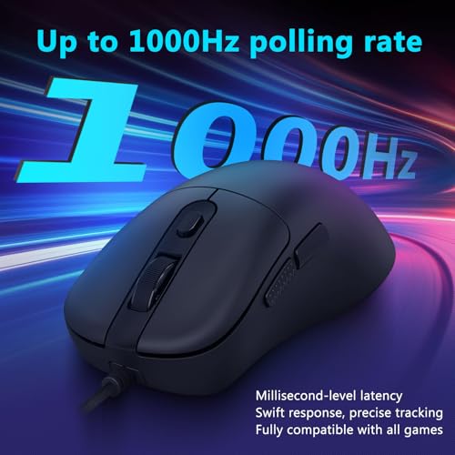 Image of Redragon Wired Gaming Mouse, Lightweight Ergonomic Optical Mouse, 5 Adjustable DPI Up to 24000, 6 Programmable Buttons, Soft Braided Cable for Windows PC Gamers & Laptop - Black