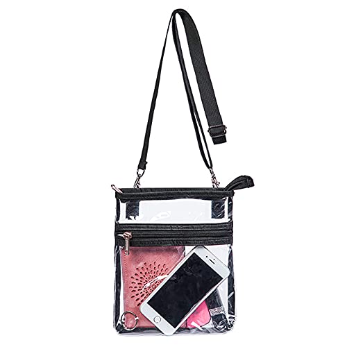 Ysimee Sac à bandoulière transparent, Sac transparent pratique de grande capacité, sacoche transparente, imperméable, 20 cm × 23 cm Cover