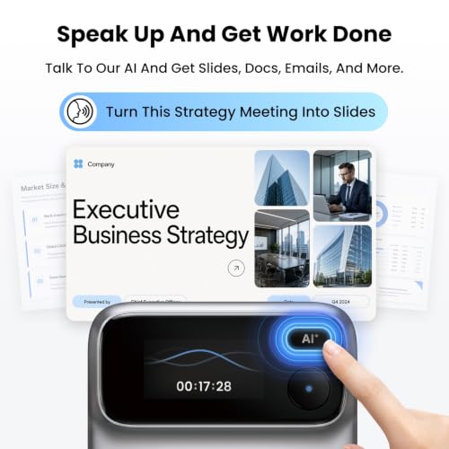 Comu Action Pro, AI Voice Recorder, Automatic AI Docs, 70H+ Battery Life - image 2