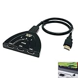 【Sélection Manuelle Simple et Fiable】Basculement instantané par pression sur le bouton sans télécommande ni logiciel. Commutateur HDMI 4K 3 entrées fonctionnement stable et prévisible pour un contrôle total de la source affichée.