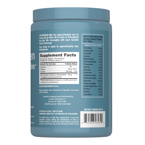 NeoCell Collagen Bio-Peptides Powder 10oz Unflavored Grass-Fed — view 2