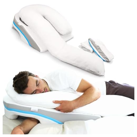MedCline Shoulder Relief Wedge and Body Pillow System with Extra Cases, Right or Left Side Sleeping Comfort, Medical Grade, Size Large (5’10 and Above)
