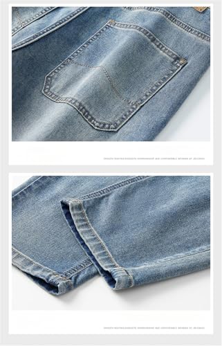 Men's Summer Lightweight Stretch Jeans Ice Silk Cotton Tapered Pants Cool and Comfortable Pants3