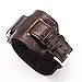 Cuff Bracelet Watch Band Retro Crazy Horse Leather Wristband Accessory Strap Compatible with 44mm 42mm Apple Watch Series 4/3/2/1(Coffee Brown)