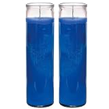 TopNotch Outlet Prayer Candles - Blue Wax Candle (2 Pack) Great for Sanctuary, Vigils Blessings and