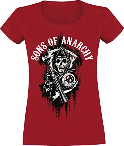 Sons of Anarchy Femme T-Shirt Manches Courtes Rouge XXL Cover