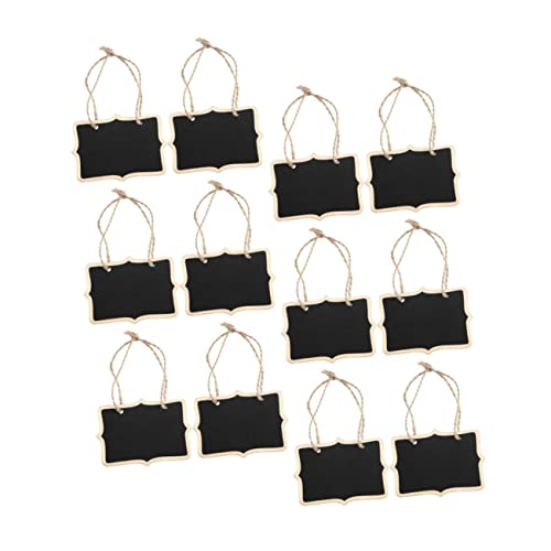 OFFSCH 12Pcs Chalkboards Hanging Message Decor Signs for Note Writing for Home Parties and Smooth Erasable Surface for Adults
