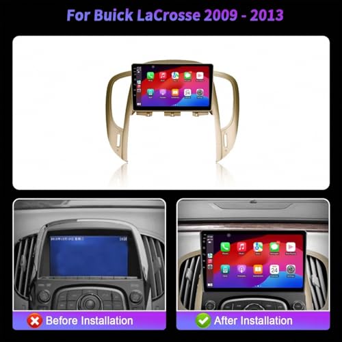 Pantalla de coche de 4 núcleos para Buick Lacrosse 2009-2013 con Mirror Link y Bluetooth 2