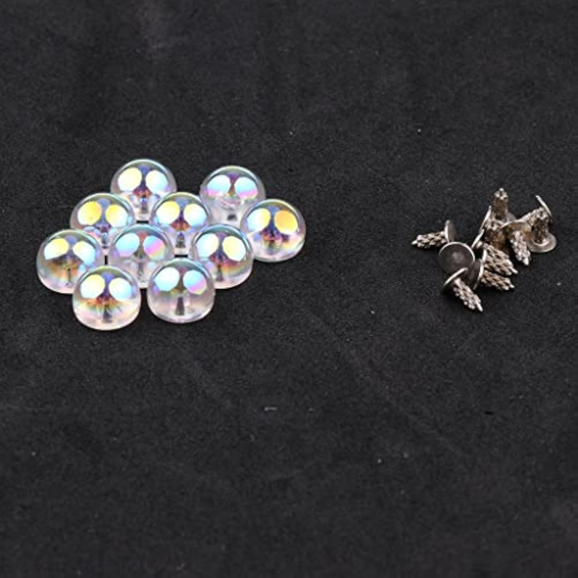 10 Sets Pearl Beads Rivet Studs Decorative Buttons for Leathercraft