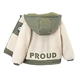 フーデッドジャケット アウター キッズ 男の子 女の子 シャギーボア 暖かい 子供服 上着 コート ボアブルゾン 男女兼用 ふっくら ファッション シンプル あったか 秋冬 登山 ギフト アウトドア 普段着(100,ベージュ)