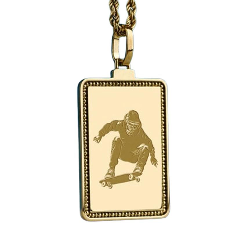 Collier skateboard argent pour sublimer votre style streetwear chic