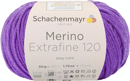 Schachenmayr Merino Extrafine 120, 50G violet Fils À Tricoter