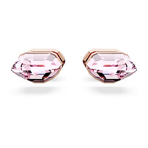 SWAROVSKI Lucent Pierced Stud Earrings, Bright Pink Crystals on a rose-gold tone Finished Setting, Part of the Swarovski Lucent Collection2