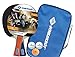 Donic-Schildkröt Set de Tenis de Mesa Hobby para 2 Jugadores-2 Raquetas, 3 Pelotas, en Bolsa de Tranporte, 788602