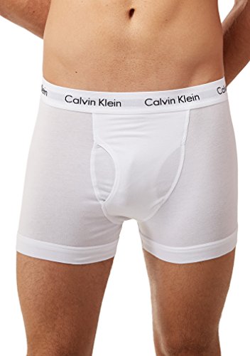 Calvin Klein Men's 3-Pack Cotton Stretch Trunk, White