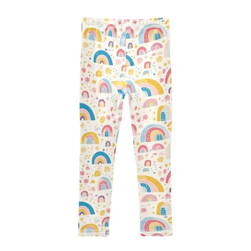 Cute Rainbow Boho Style Kids Baby Girls Leggings Soft Full Length Activewear Running2