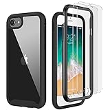 CellEver Clear Full Body Case for iPhone SE 2020 iPhone 7/8, Heavy Duty Protection with Anti-Slip TP