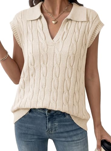 Dokotoo Summer Sweaters for Women Crewneck Oversized Cropped