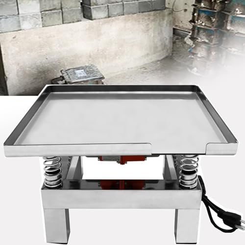 Plataforma vibratoria para mesa, mesa vibratoria para concreto y cemento, usada para eliminar burbujas de aire y vibrar polvo húmedo, adecuada para mezclar y compactar, 110 V, 35 x 35 cm miniatura 1