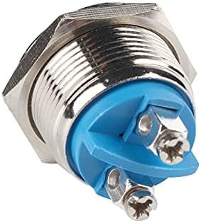 19mm Waterproof Car Metal Push Button Switch Horn Car Momentary Switch 12V Great for Car Switch, Horn Switch, Kill Switch, Warning Lights, Fuse Holders, Fuse Boxes