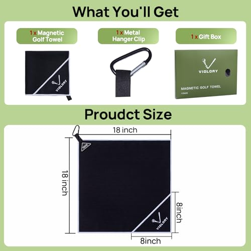 image for VIGLORY Magnetic Golf Towel for Bag 18