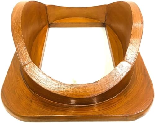 Generic Wooden Diving Helmet Stand/Base U.S Navy Mark V Scuba Divers Helmet Brown Finish Wooden Base - Wooden Display Scuba Dive Helmet Stand US Military Diving Gear Holder Home Office Decor