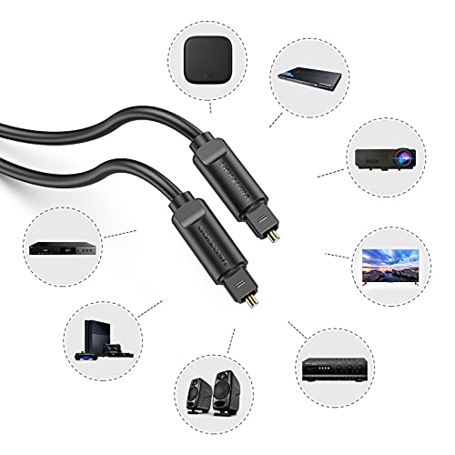 Image of VENTION Digital Optical Audio Cable for soundbar 6.6ft Fiber Audio Optic Cable,Toslink Cable for Blu-ray CD DVD, Sound Bar,Smart TV, Home Theater, Xbox, PS4
