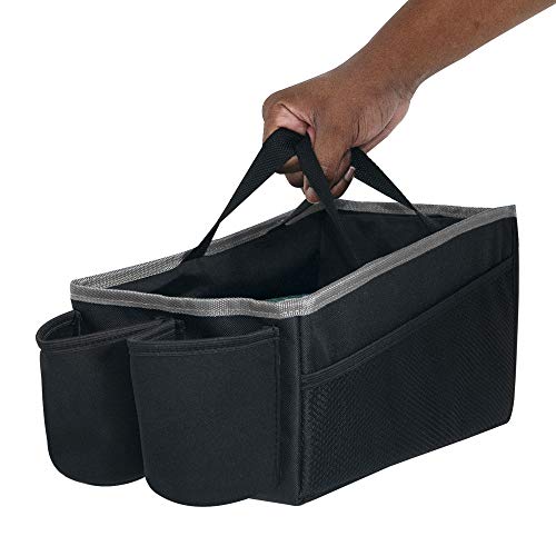 Image of FH Group E-Z Travel Multi-Use Car Organizer with Cup Holders | Back Seat Storage Black