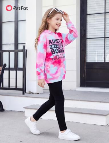 Image of PATPAT Girls 2 Piece Outfits Long Sleeve Hoodie and Leggings Clothing Set Outfits for Girls 4-12Y Fall /Winter Outfits