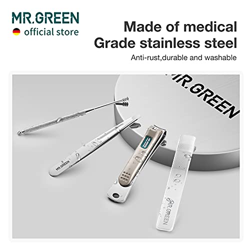 MR.GREEN Portable Manicure Sets Pedicure kits Stainless Steel Nail Clippers Tool Travel Grooming Cas