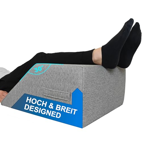 Fedeo Hohes Venenkissen Beinhochlagerungskissen S-M L & XL Keilkissen für müde & schwere Beine Beinkissen zur Entlastung & Entspannung Wedge Pillow
