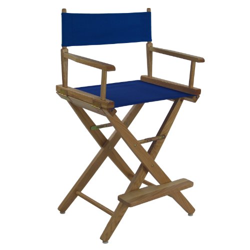 Yu Shan Co USA Ltd Extra-Wide Premium 24 in. American Oak Counter Height Directors Chair