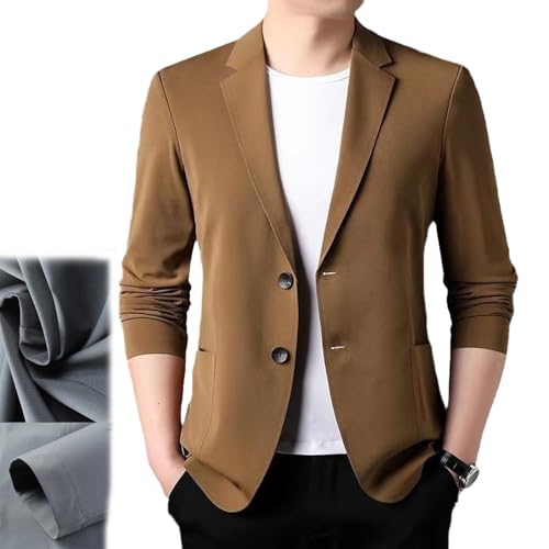 Kyayu Jacket, Men's Summer Ice Silk Cool Suit Jacket, Men's Slim Fit Casual Lightweight Business Lapel Blazer.