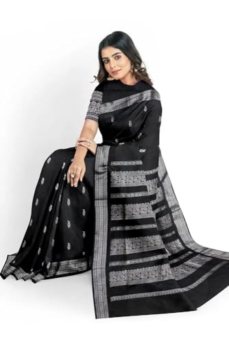 Image of Women's Kanjivaram Cotton Silk Saree South Indian Paithani Sari | gadwal cotton sarees with Zari Border and Blouse Piece - Suitable For All Indian Occasions and Festivals 191
