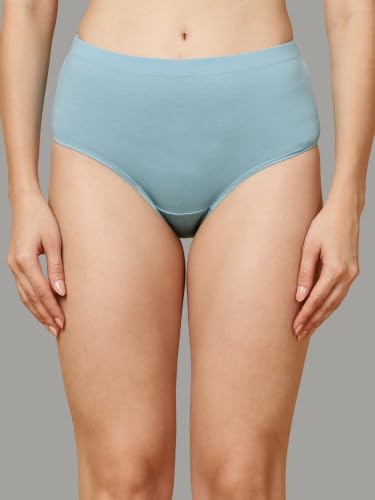 Image of SOIE Women High Rise Full Coverage Solid Colour Cotton Stretch Hipster Panty (Pack of 3)