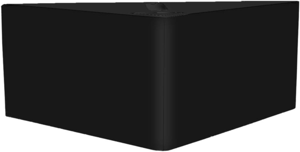 MARGOT 3700527848372 Set of 4 Modern Corner Bed Bases, Black, Height 11 cm