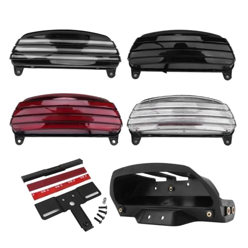 Guardabarros triple para motocicleta Harley Dyna luz trasera lampara custom 2006 4