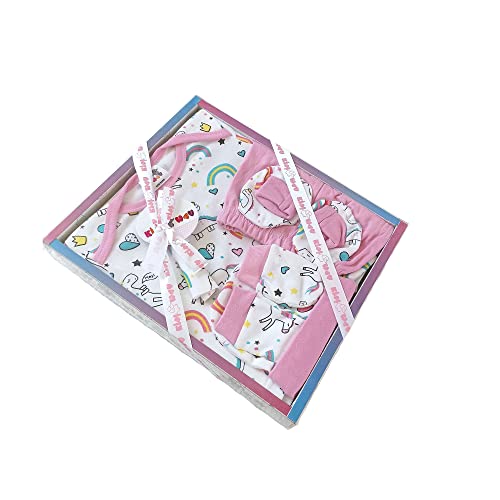 Image of EIO Baby Gifts Set for New Born Unisex Clothing Gift Hamper 6Pcs (Pink)