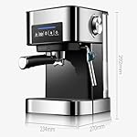 FfiMe Espresso Machine, Fully Automatic Coffee Machine, Latte and Cappuccino Coffee Machine with 1.6L Water Tank, Color Touch Display, Double Nozzle - Image 6