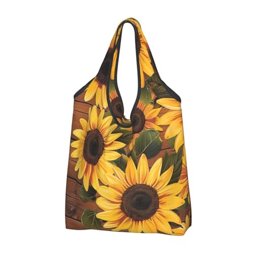 Sac à provisions réutilisable tournesol en tissu lavable pour les courses