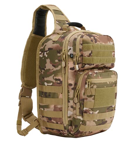 Brandit Unisex_Adult Us Cooper EDC Sling Large Backpack, Tactical Camo, 22 Liter