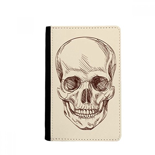 DIYthinker Human Skull Skeleton Illustrations Passport Holder Notecase Burse Wallet Cover Card Purse