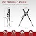 Piston Ring Compressor Tool Set 940387 Used for Car Engine, Vehicle Maintenance Clamps, Ratchet Pliers, Storage Case, Piston Size Coverage from 2-7/8