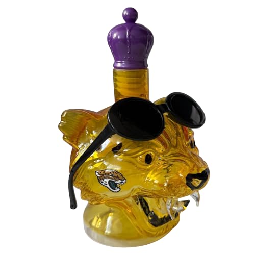 Botella de vino de vidrio de whisky - eganador 'alcohol en forma 'animal, botella transparente hecha a mano, diseño de cabeza de leopardo, colección decorativa para el hogar, bar, pantalla en