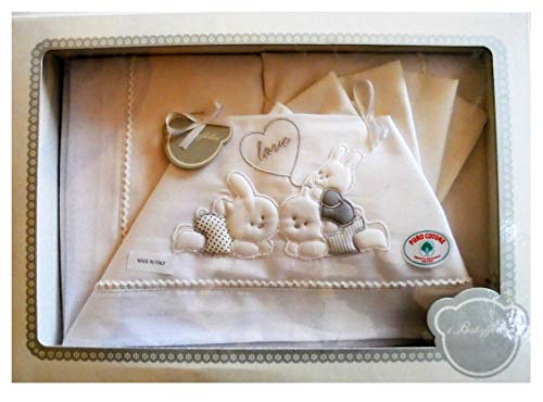 Set COMPLETO 3 PEZZI LENZUOLA PER LETTINO colore