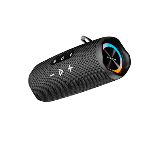 Image of GOBOULT Groove Q14 Bluetooth Speaker with 14 Watt BoomX Audio, Up to 8 Hrs Playtime, Type-C Charging, TF Card /USB & Bluetooth 5.4 Compatible, Made in India Portable Speaker (Black)